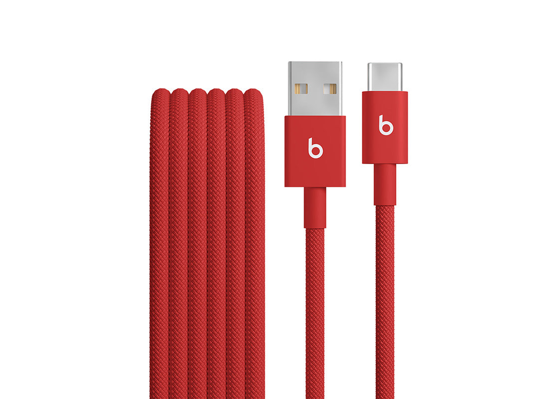 Beats USB‑A till USB-C-flätad kort kabel 1.5m - Rapid Red