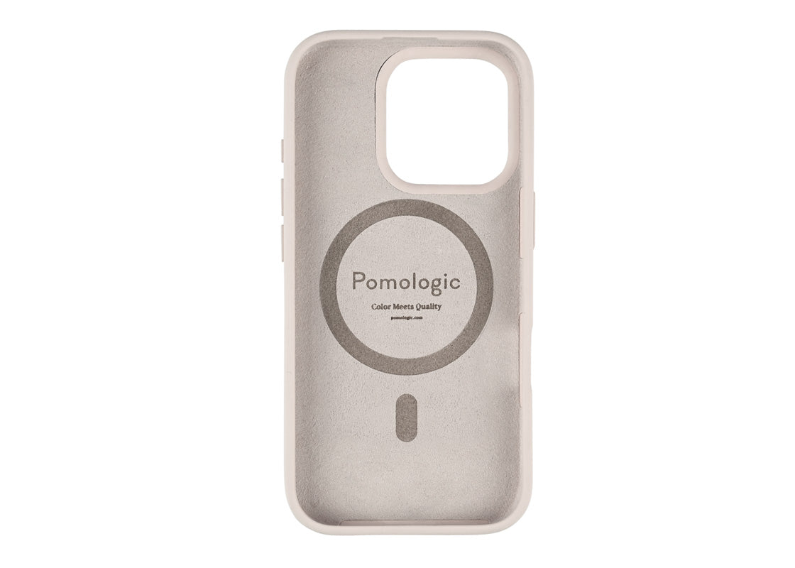 Pomologic CoverCase Silicone iPhone 16 Pro Magsafe - Beige
