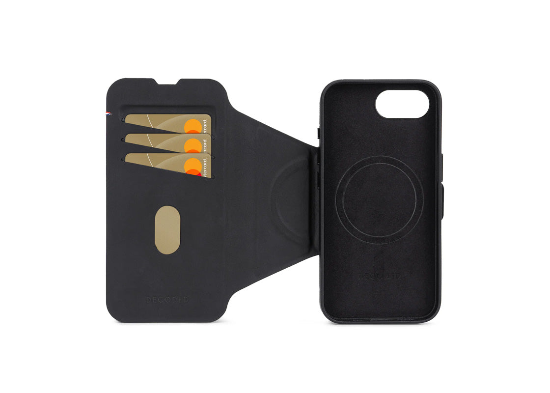 Decoded Detachable Wallet Silicone för iPhone 16e - Svart