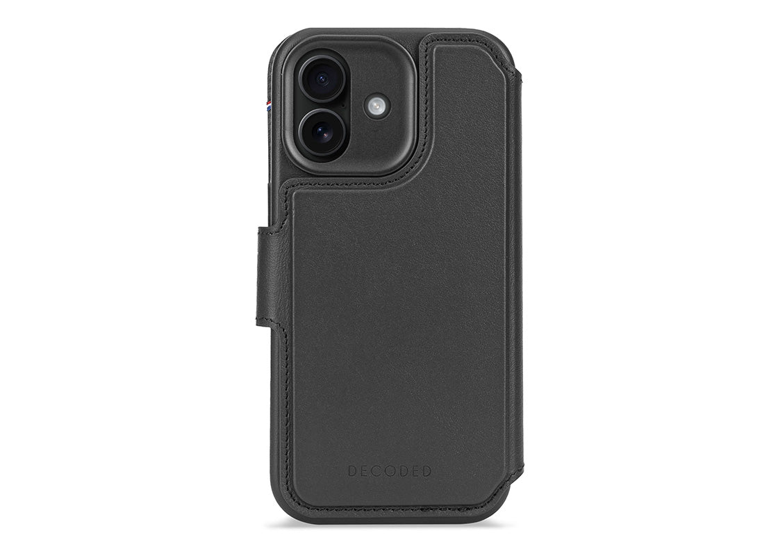 Decoded Leather Detachable Wallet for iPhone 17 - Svart