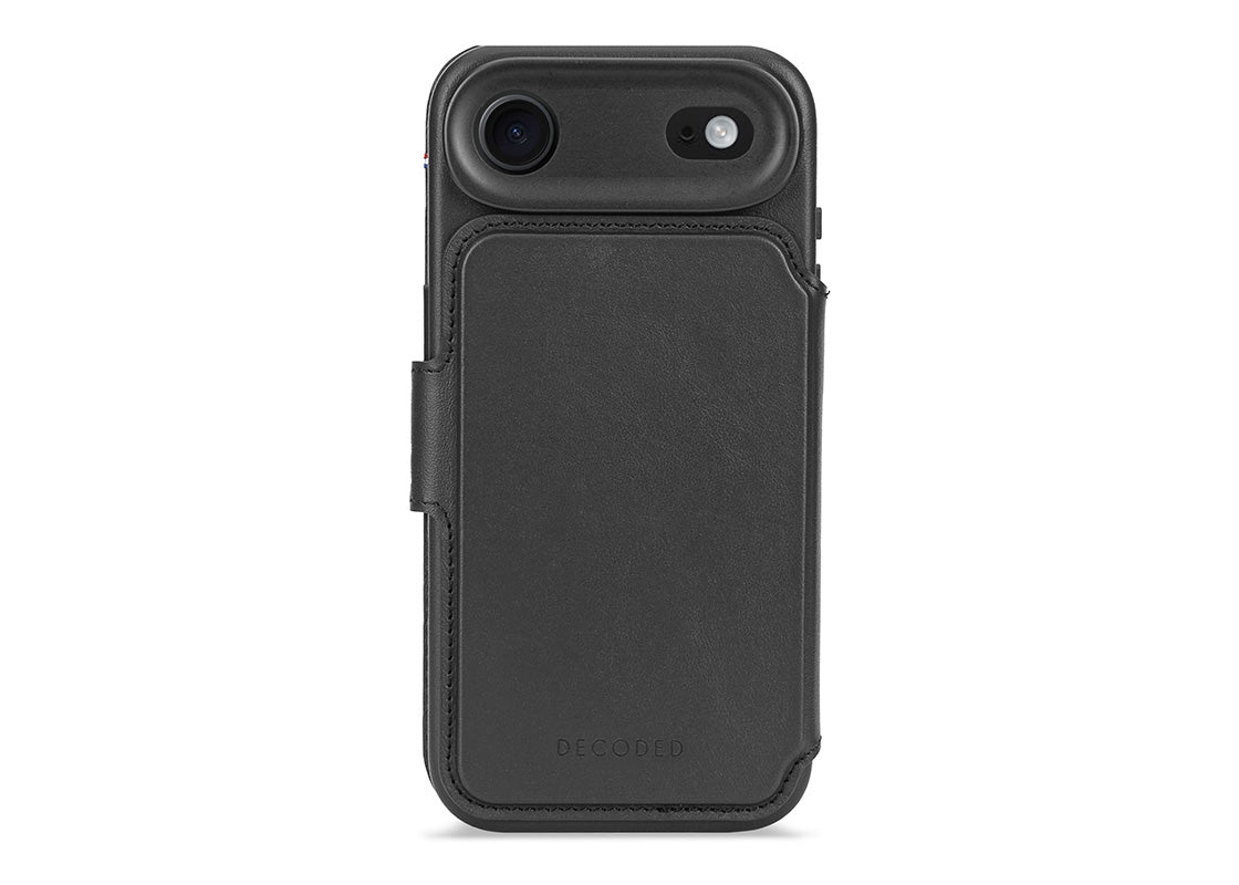 Decoded Leather Detachable Wallet for iPhone Air - Svart