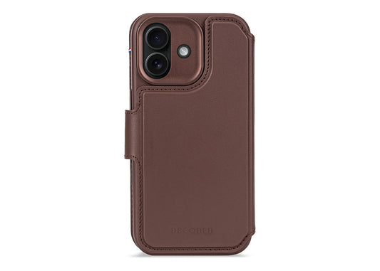 Decoded Leather Detachable Wallet for iPhone 17 - Brun