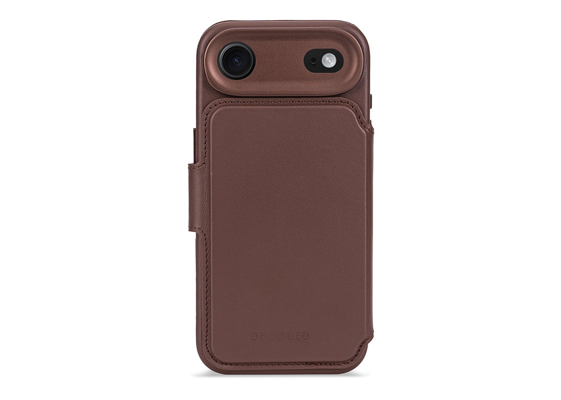 Decoded Leather Detachable Wallet for iPhone Air - Brun