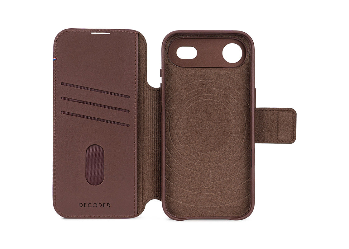 Decoded Leather Detachable Wallet for iPhone Air - Brun