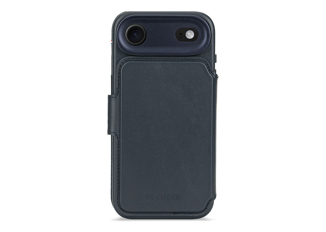 Decoded Leather Detachable Wallet for iPhone Air - Marinblå
