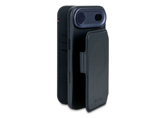 Decoded Leather Detachable Wallet for iPhone Air - Marinblå