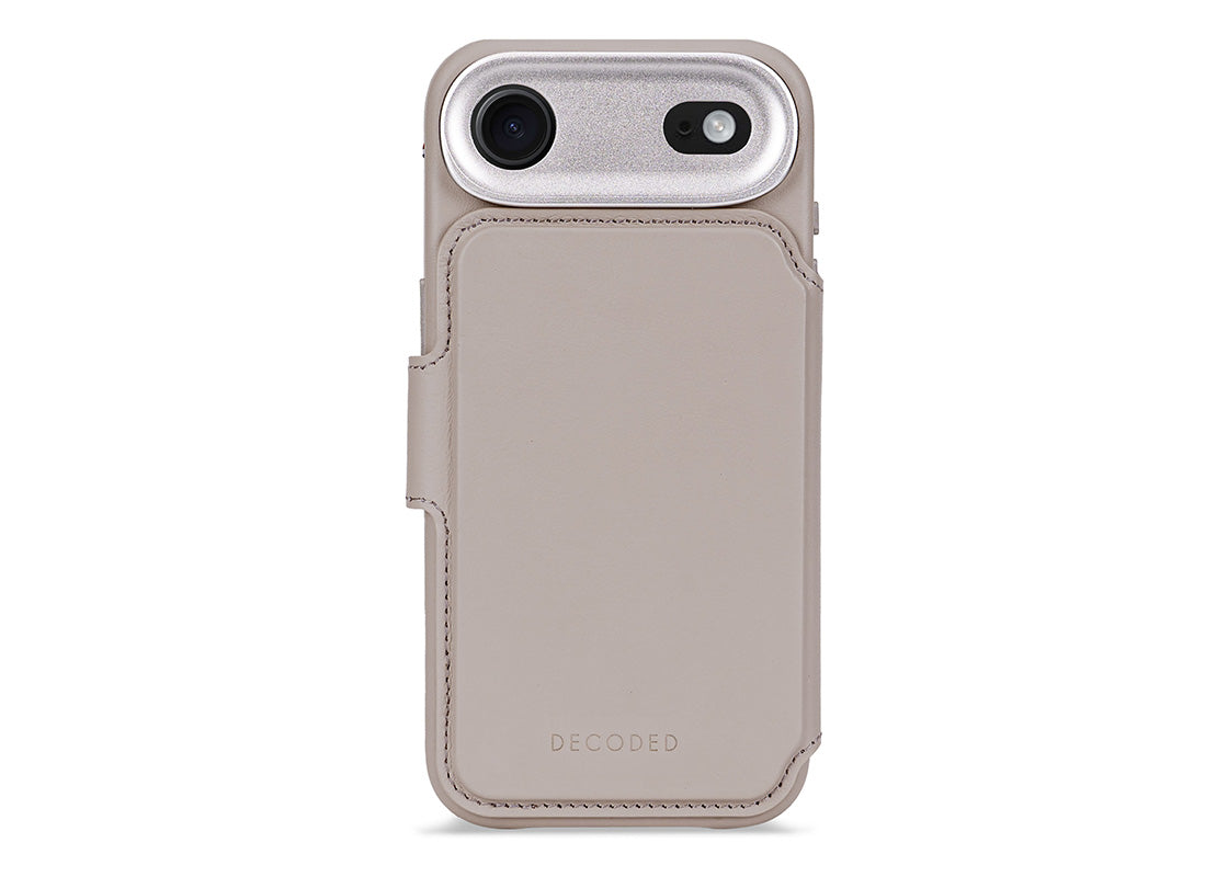 Decoded Leather Detachable Wallet for iPhone Air - Beige
