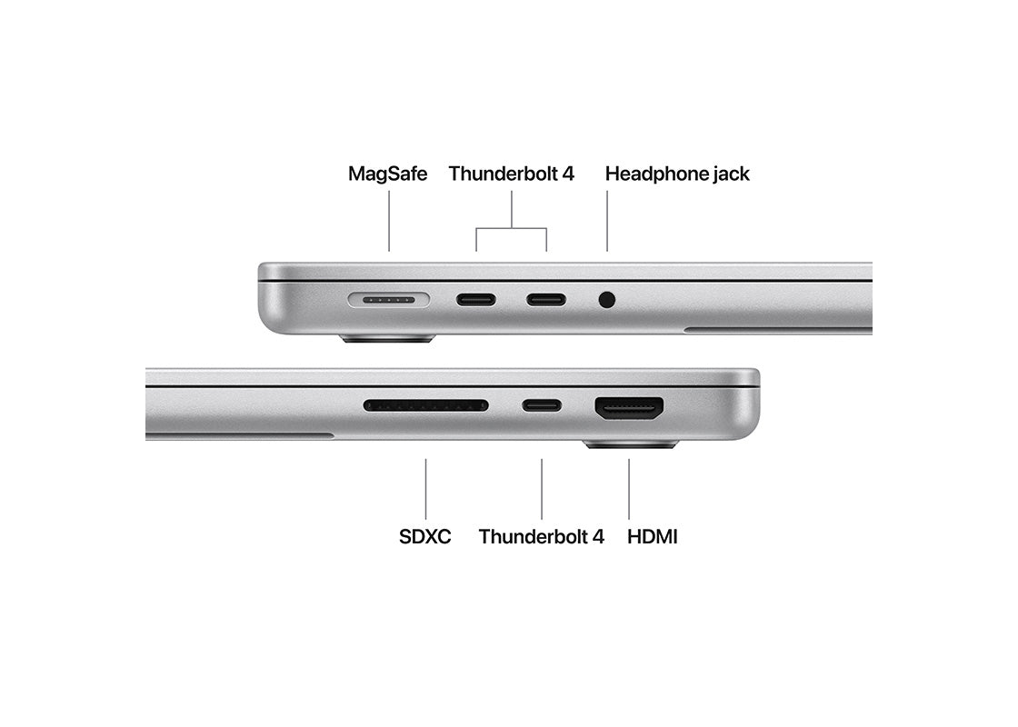 CTO MacBook Pro 14-tum M5 10‑core CPU/10‑core GPU/24GB RAM/2TB SSD/Standardglas/Silver