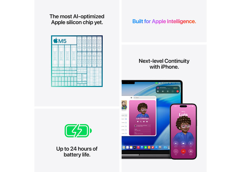 CTO MacBook Pro 14-tum M5 10‑core CPU/10‑core GPU/24GB RAM/512GB SSD/Standardglas/Silver