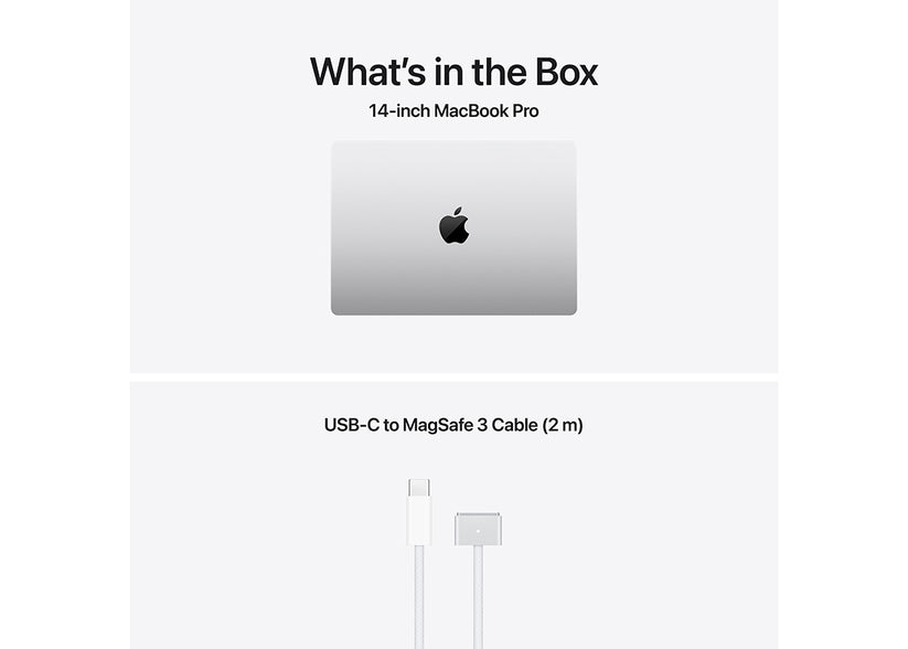 CTO MacBook Pro 14-tum M5 10‑core CPU/10‑core GPU/24GB RAM/512GB SSD/Standardglas/Silver