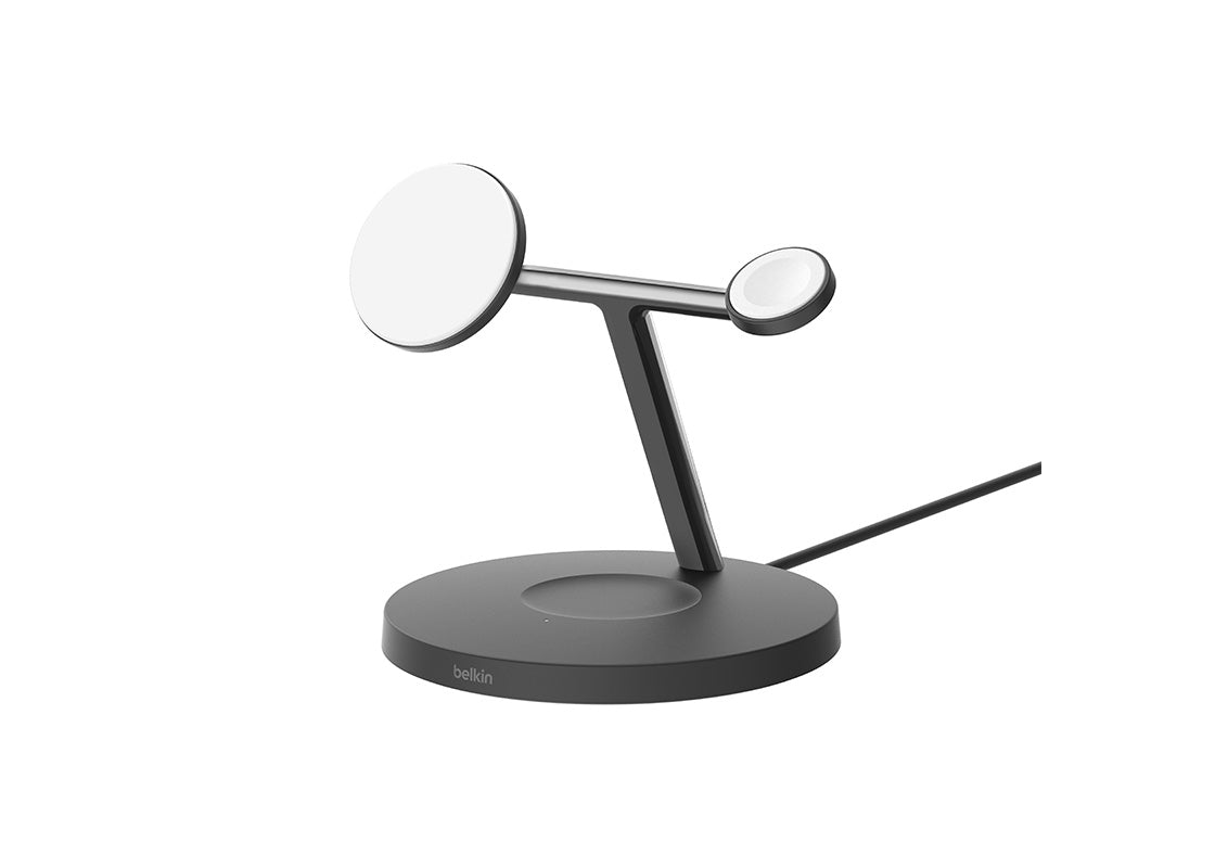 Belkin BoostCharge Pro Qi2 3-in-1 Charging Stand 15W - Svart