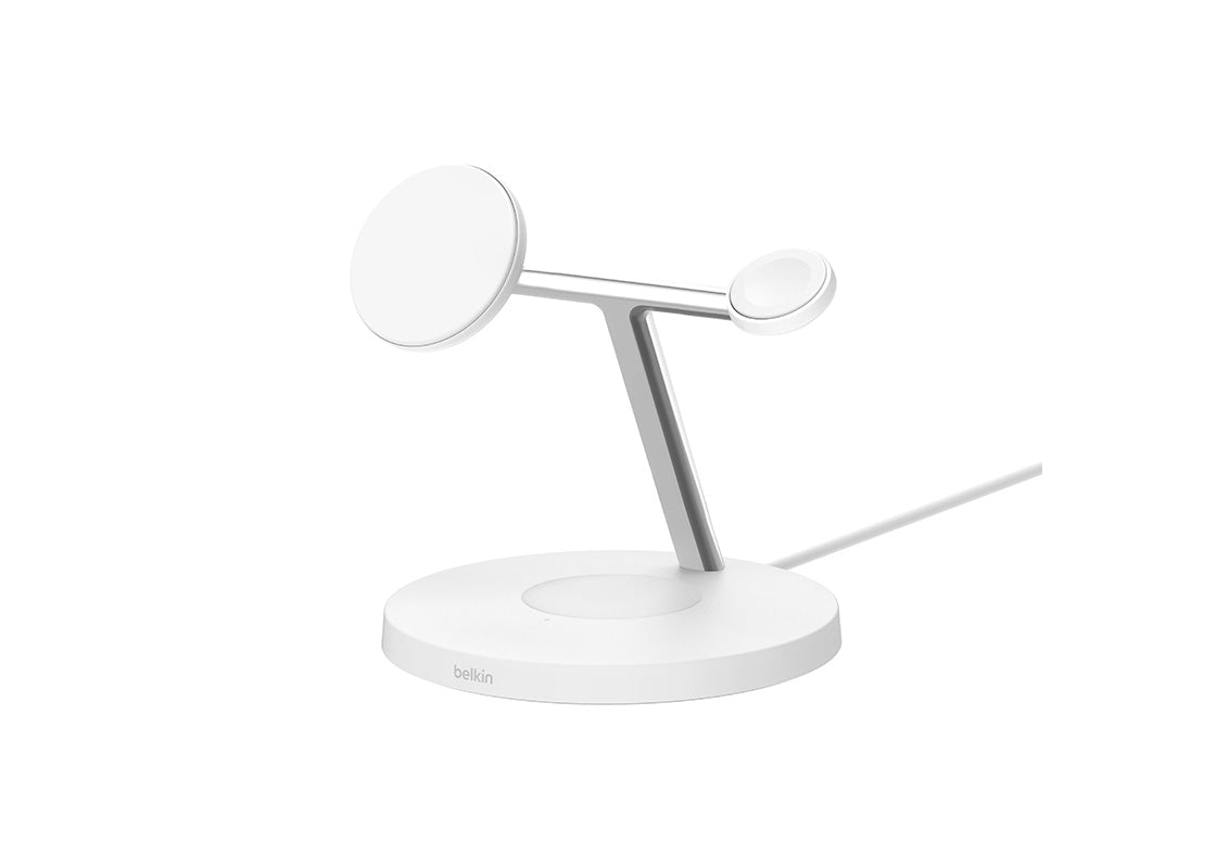 Belkin BoostCharge Pro Qi2 3-in-1 Charging Stand 15W - Vit