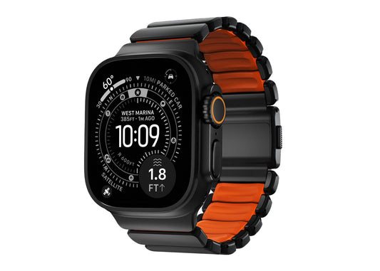 Nomad Stratos Band 49mm - Black Titanium/Ultra Orange