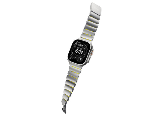 Nomad Stratos Band 49mm - Natural Titanium/Volt