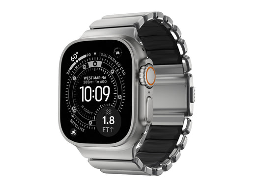 Nomad Stratos Band 49mm - Natural Titanium/Black