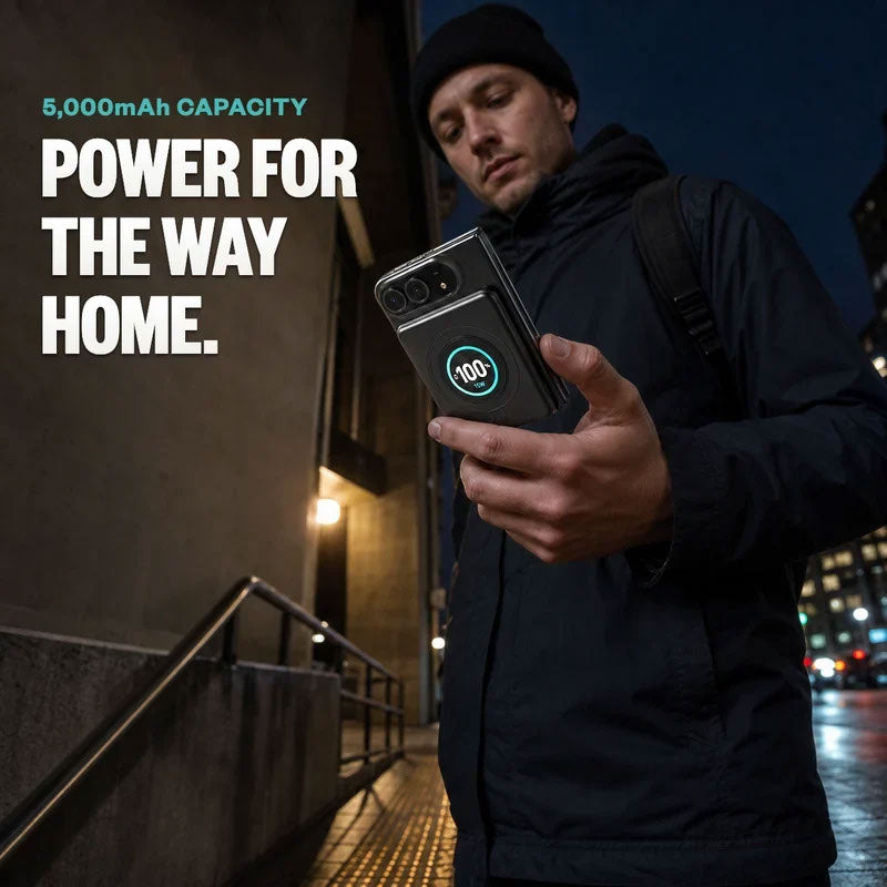 BMX SolidSafe™ DUO 5K Qi2 Power Bank - Black