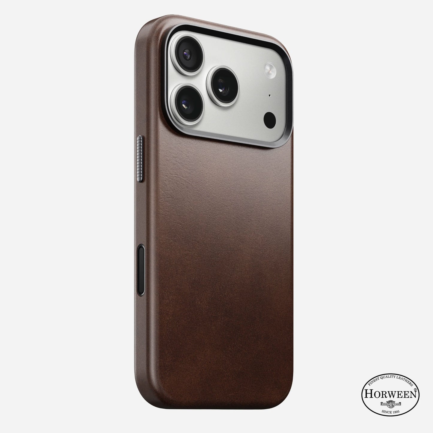 Nomad Traditional Case iPhone 17 Pro Rustic Brown Horween Leather