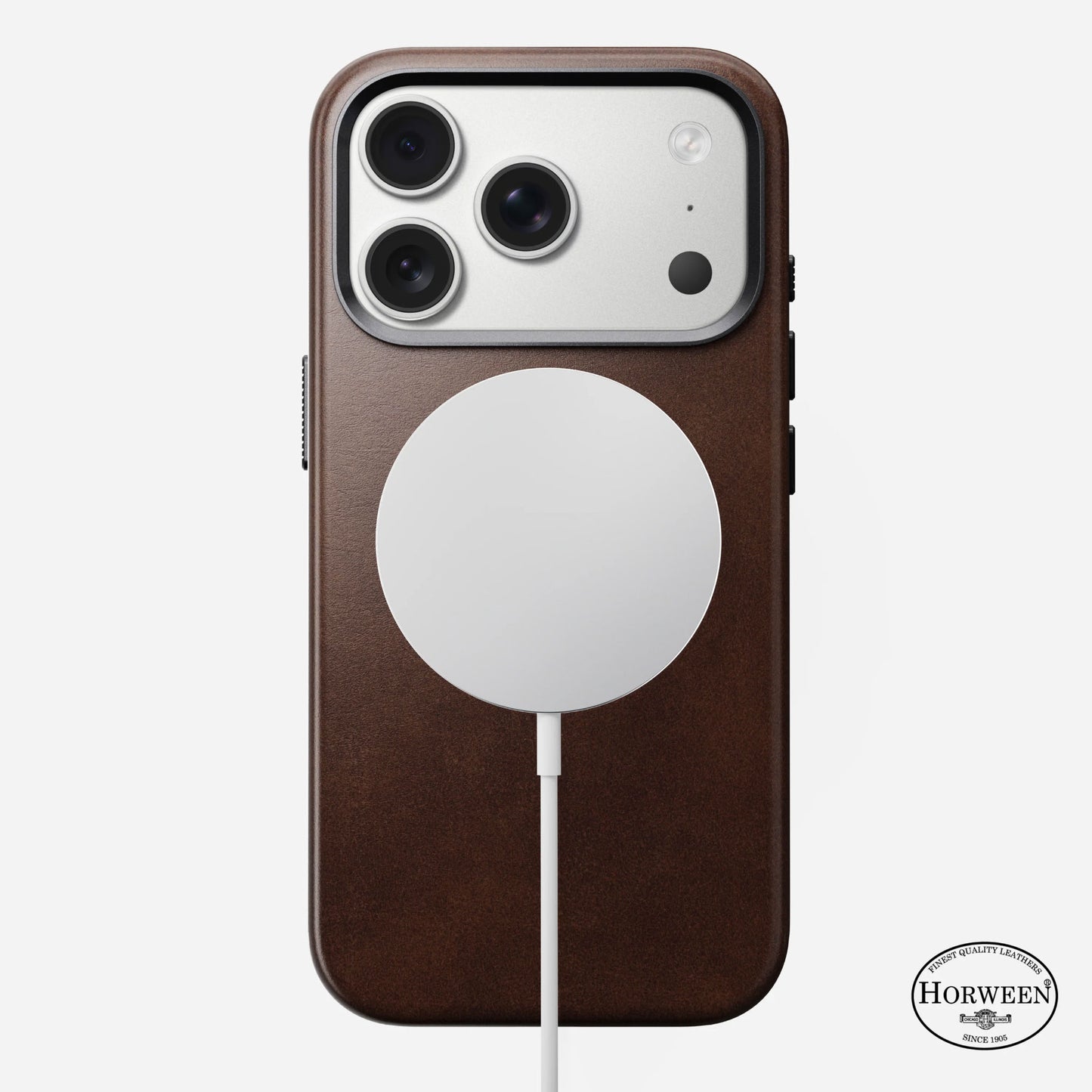 Nomad Traditional Case iPhone 17 Pro Rustic Brown Horween Leather
