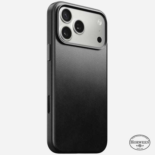 Nomad Traditional Case iPhone 17 Pro Max Black Horween Leather