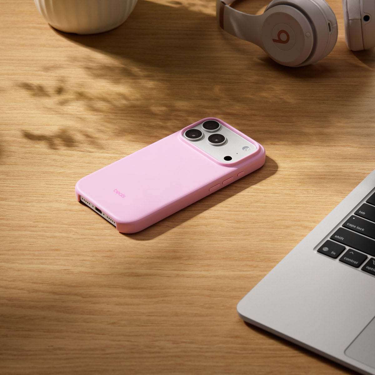 Beats-skal med MagSafe och kamerareglage till iPhone 17 Pro – rosa granat