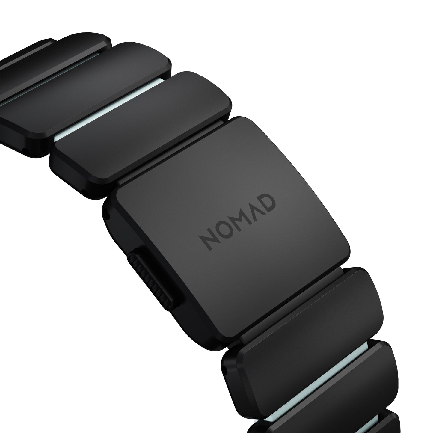 Ltd Ed Nomad Stratos Band 49mm Black Titanium/Icy Blue Glow FKM