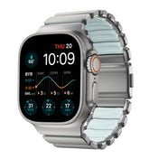 Ltd Ed Nomad Stratos Band 49mm Natural Titanium/Icy Blue Glow FKM