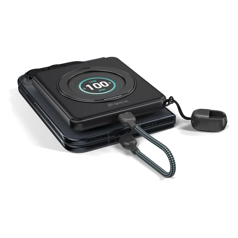 BMX SolidSafe™ DUO 5K Qi2 Power Bank - Black