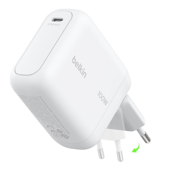 Belkin BoostCharge 100W USB-C GaN Charger (Foldable EU Plug)