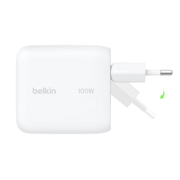 Belkin BoostCharge 100W USB-C GaN Charger (Foldable EU Plug)