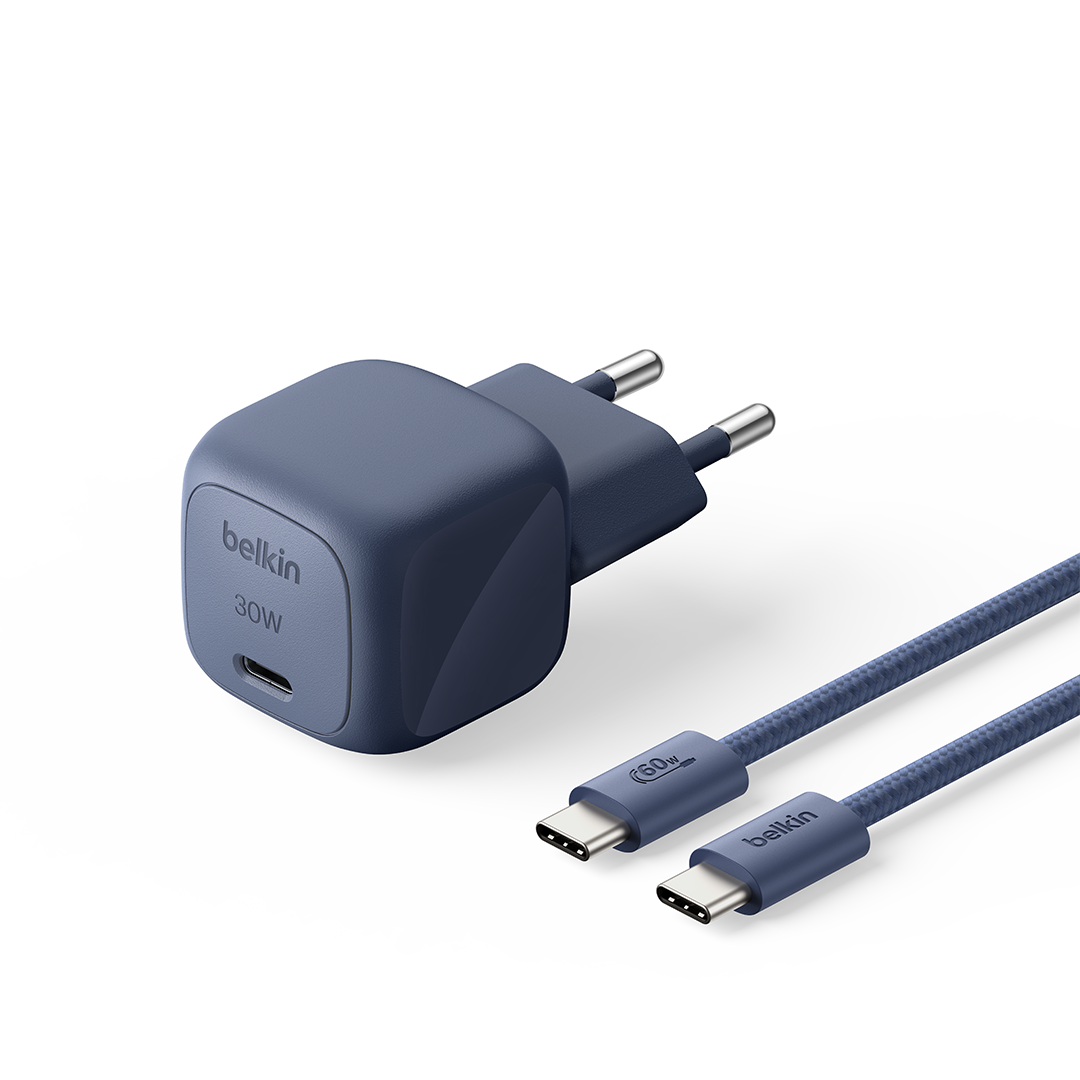 Belkin BoostCharge 30W USB-C Wall Charger 2m - Indigo