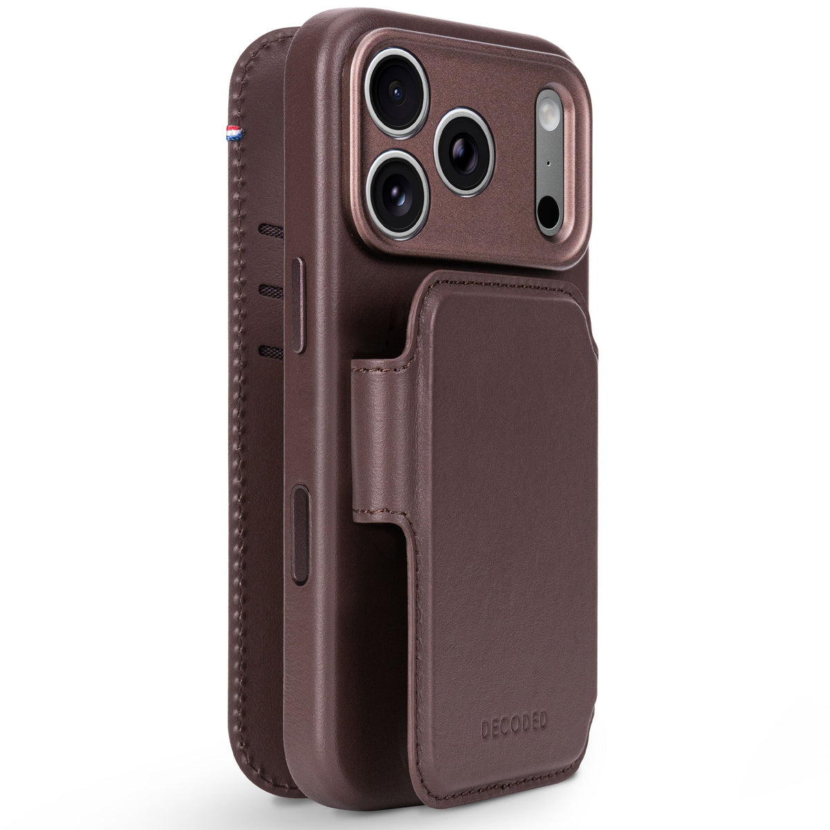 Decoded Leather Detachable Wallet iPhone 18 Pro Chocolate Brown