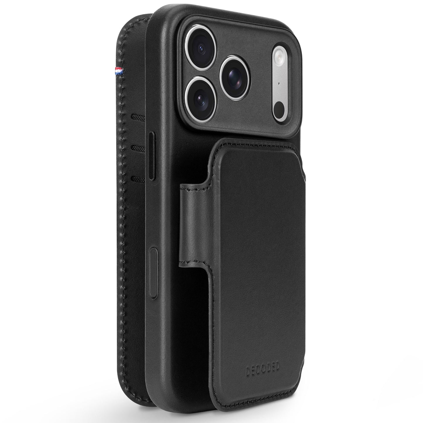 Decoded Leather Detachable Wallet iPhone 18 Pro Max Black