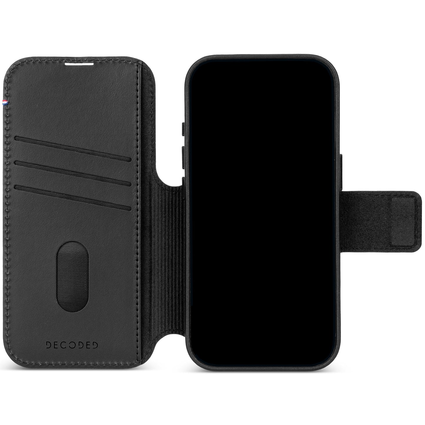 Decoded Leather Detachable Wallet iPhone 18 Pro Max Black