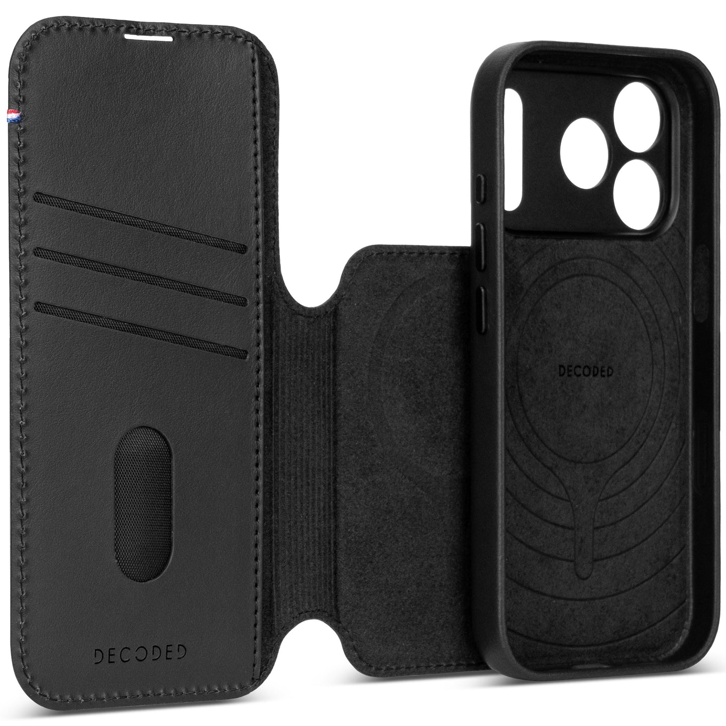 Decoded Leather Detachable Wallet iPhone 18 Pro Max Black