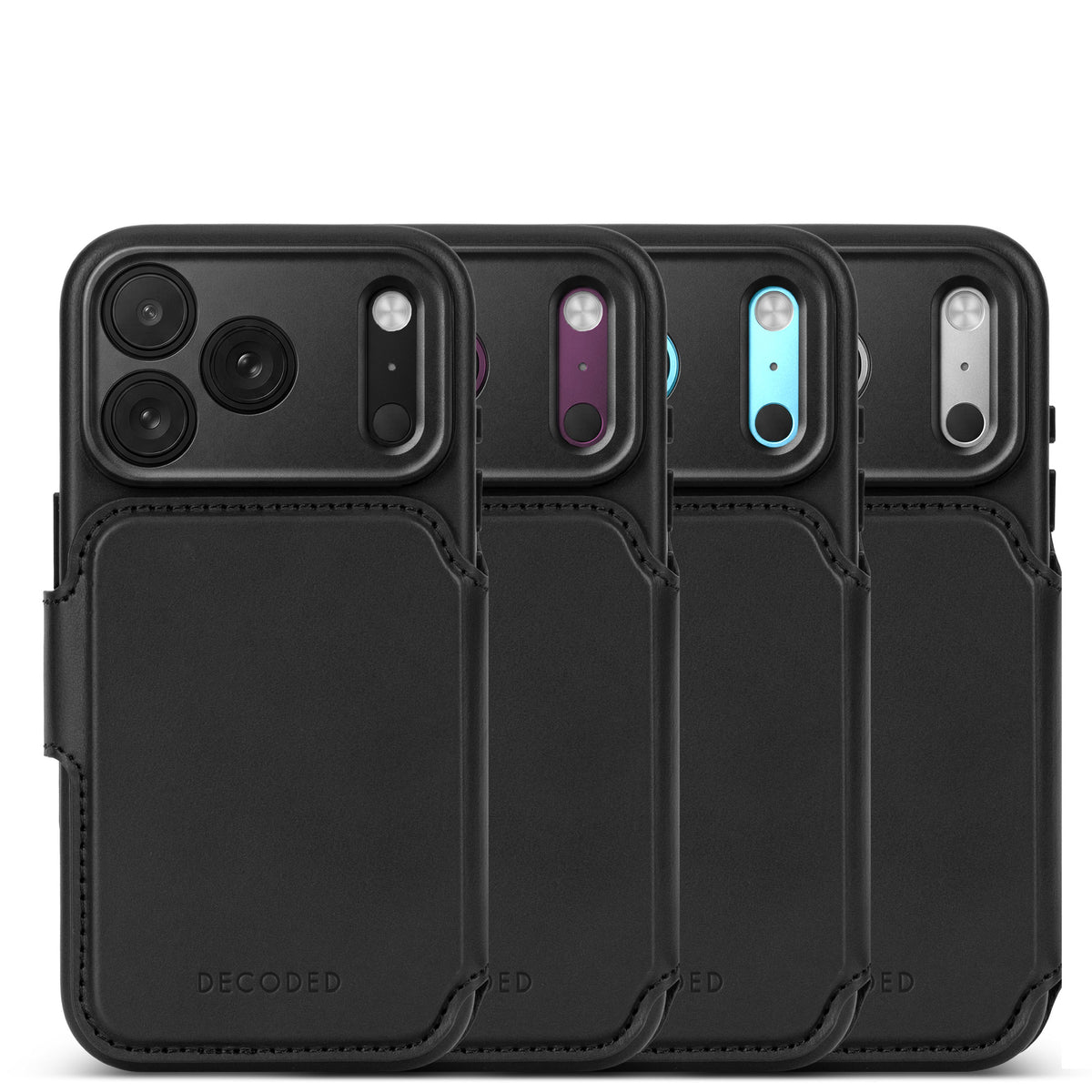 Decoded Leather Detachable Wallet iPhone 18 Pro Max Black