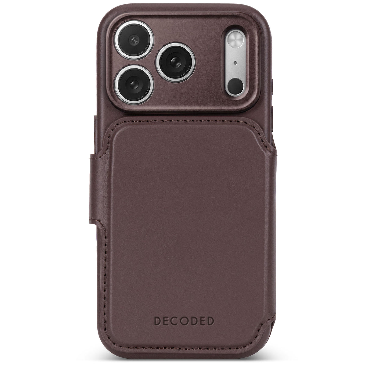 Decoded Leather Detachable Wallet iPhone 18 Pro Max Chocolate Brown