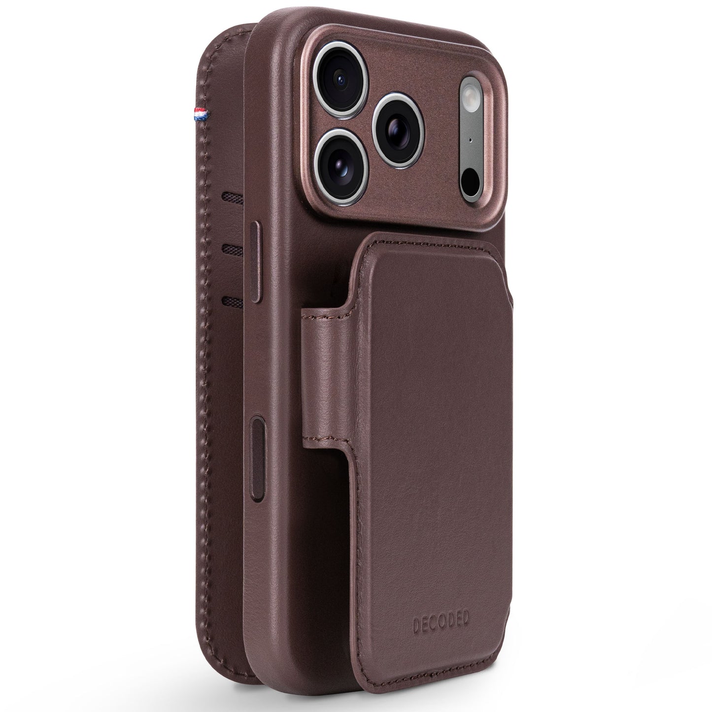 Decoded Leather Detachable Wallet iPhone 18 Pro Max Chocolate Brown
