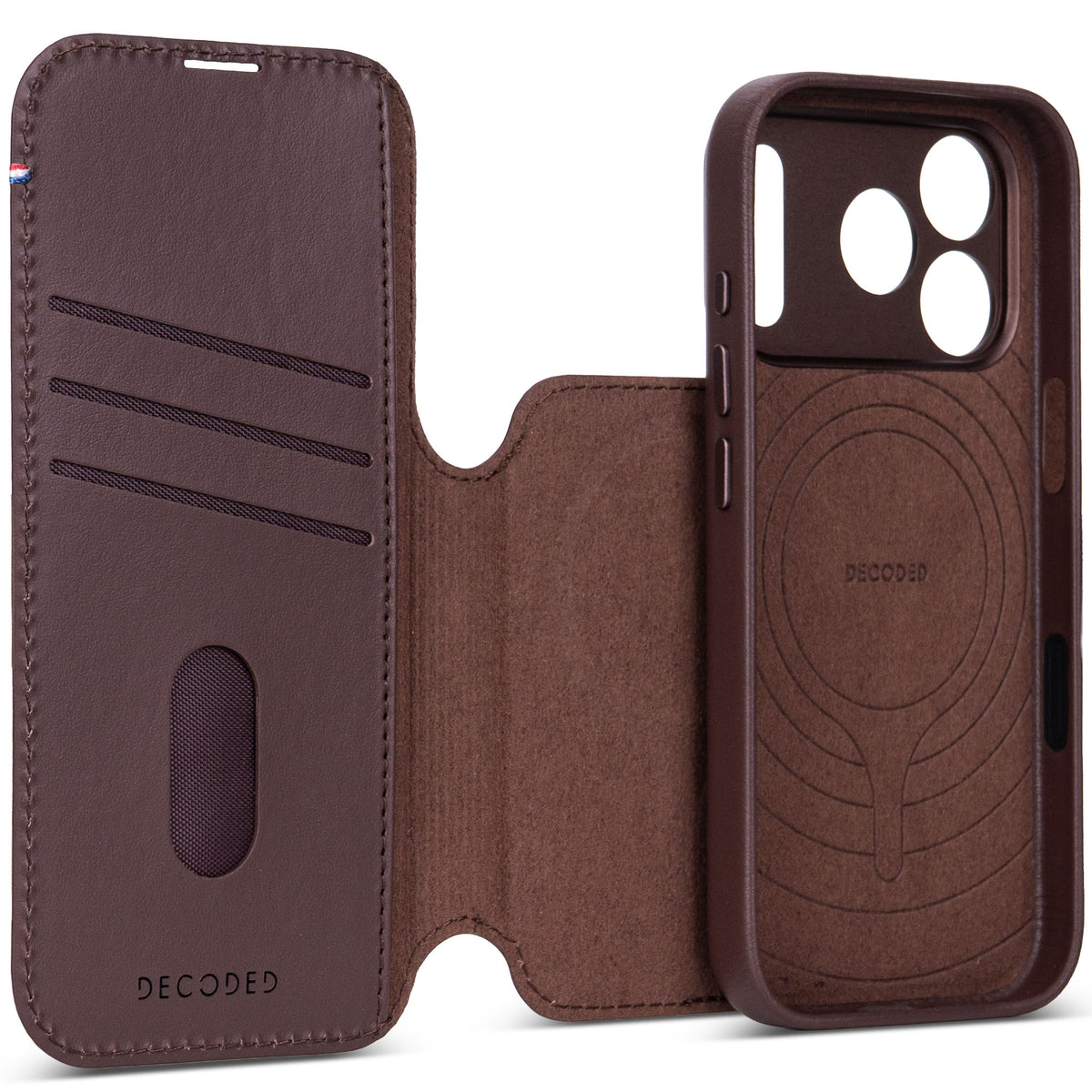 Decoded Leather Detachable Wallet iPhone 18 Pro Max Chocolate Brown