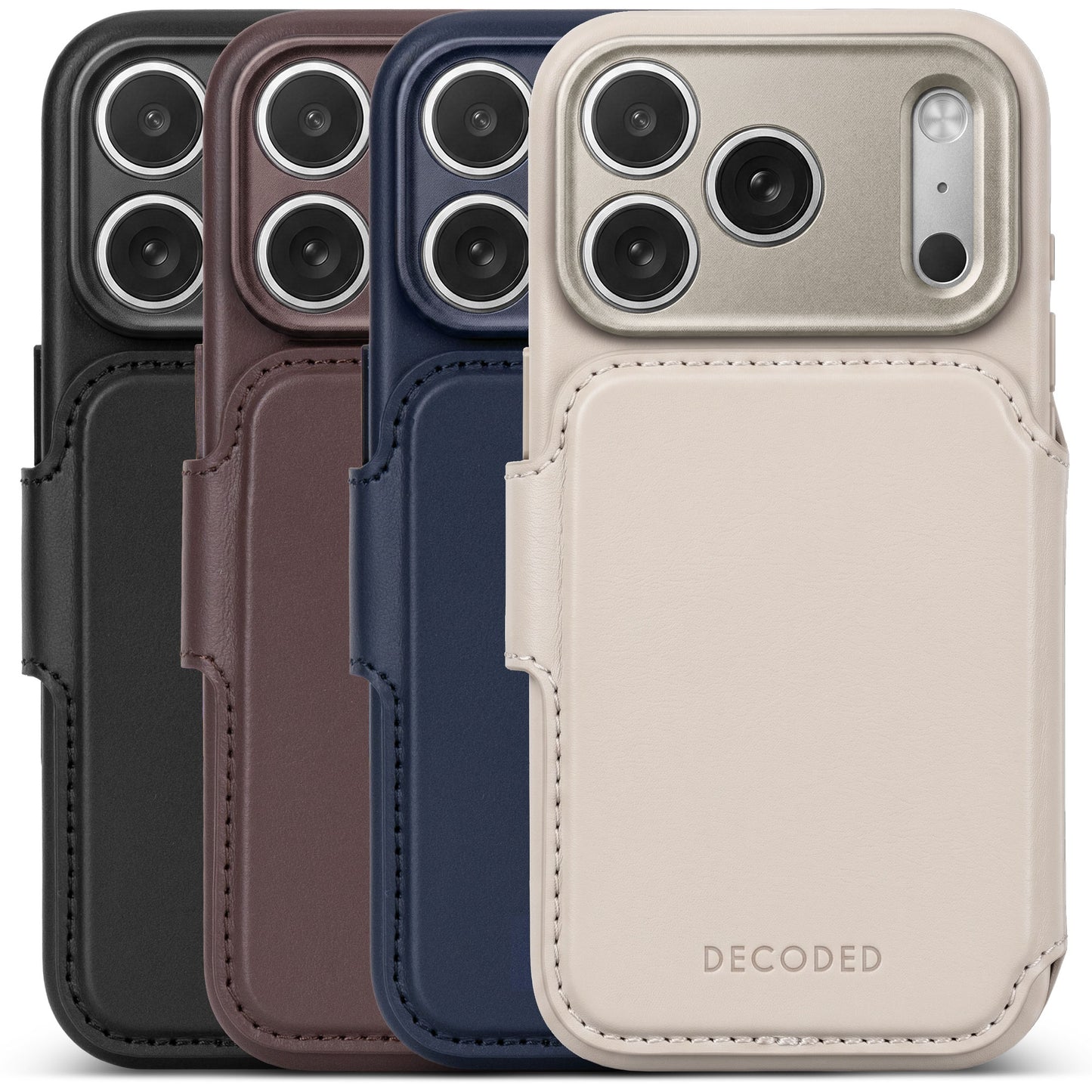 Decoded Leather Detachable Wallet iPhone 18 Pro Max Chocolate Brown