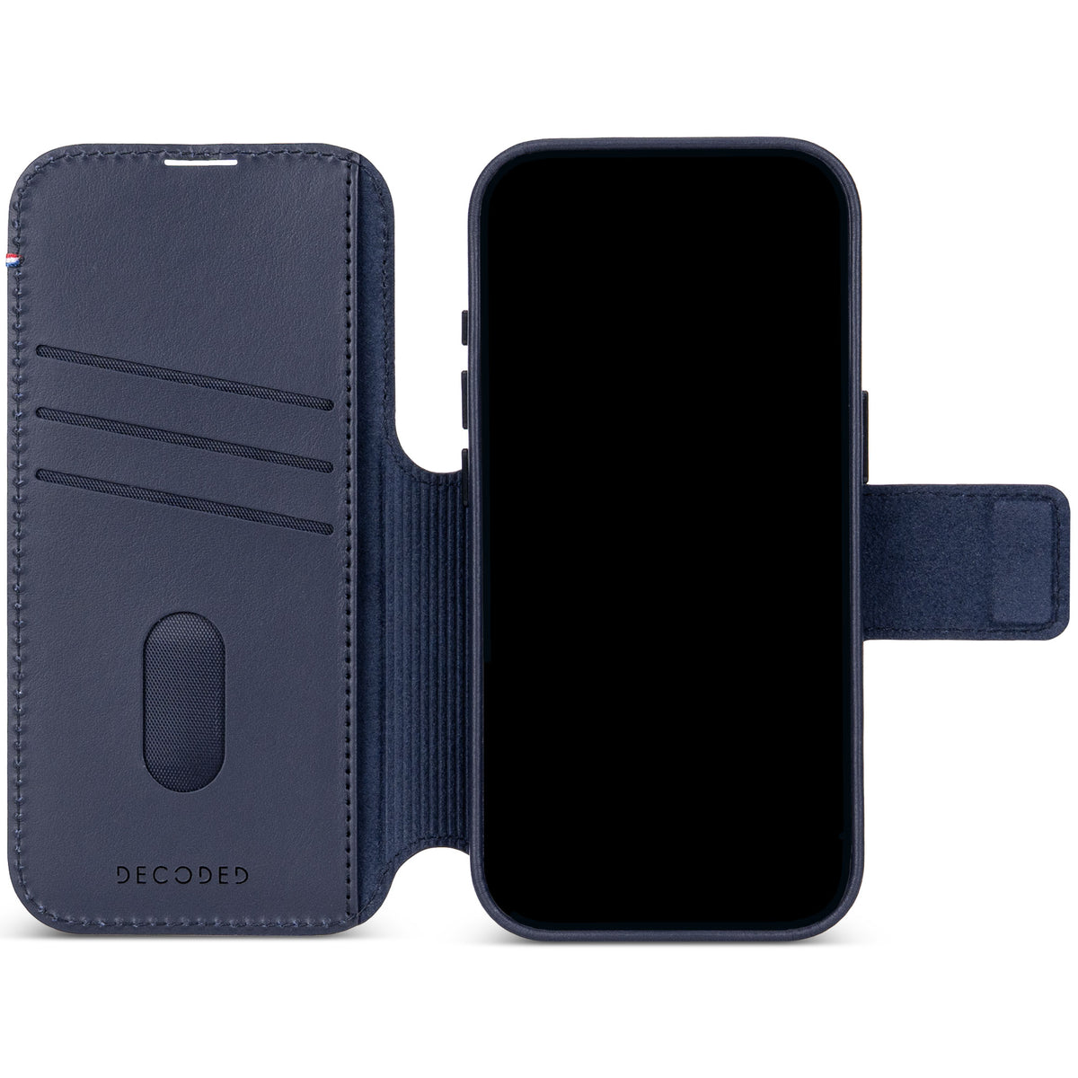 Decoded Leather Detachable Wallet iPhone 18 Pro Midnight