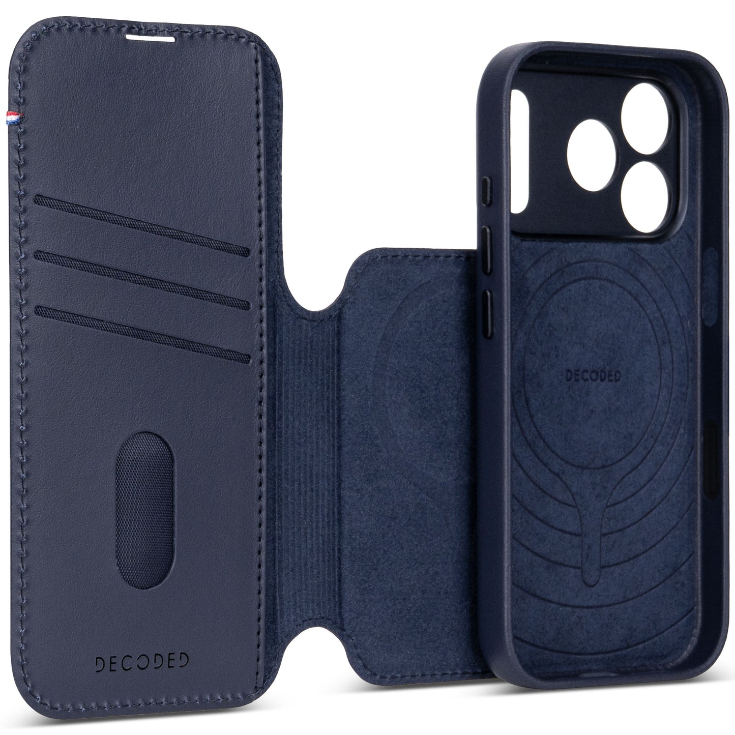 Decoded Leather Detachable Wallet iPhone 18 Pro Midnight