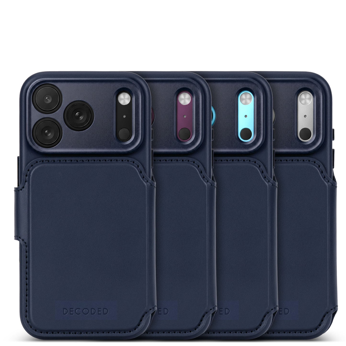 Decoded Leather Detachable Wallet iPhone 18 Pro Midnight