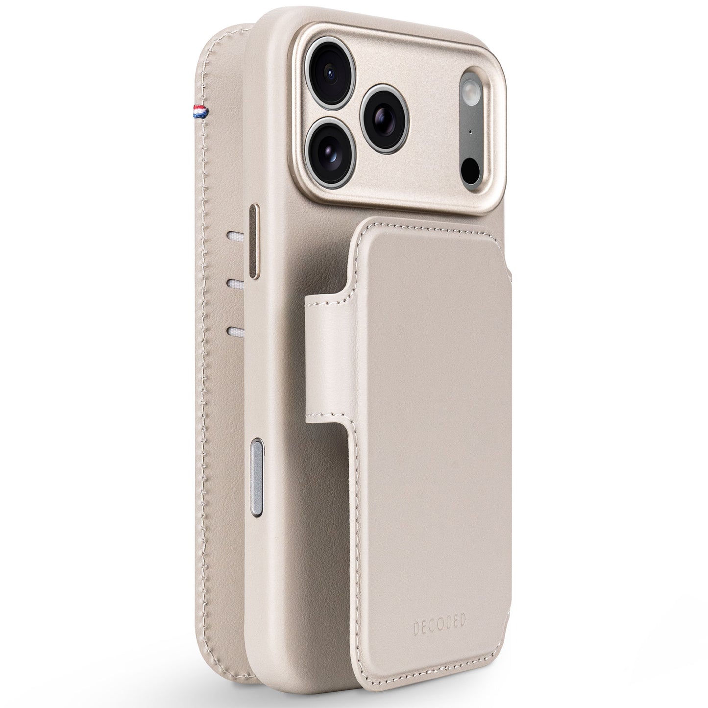 Decoded Leather Detachable Wallet iPhone 18 Pro Max Taupe