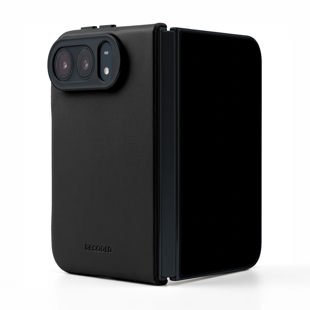 Decoded Leather Back Cover for iPhone Duo - Black