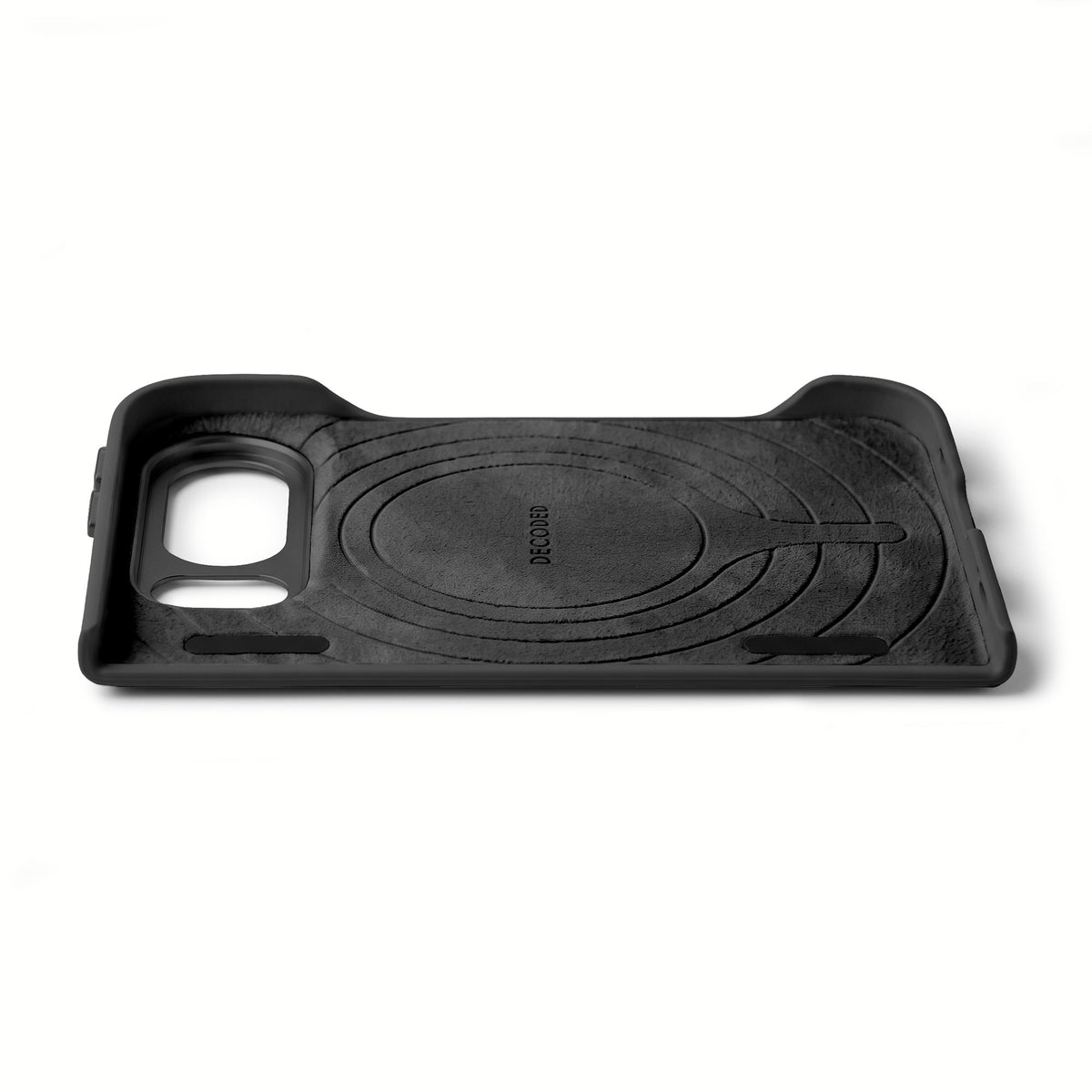 Decoded Leather Back Cover for iPhone Duo - Black