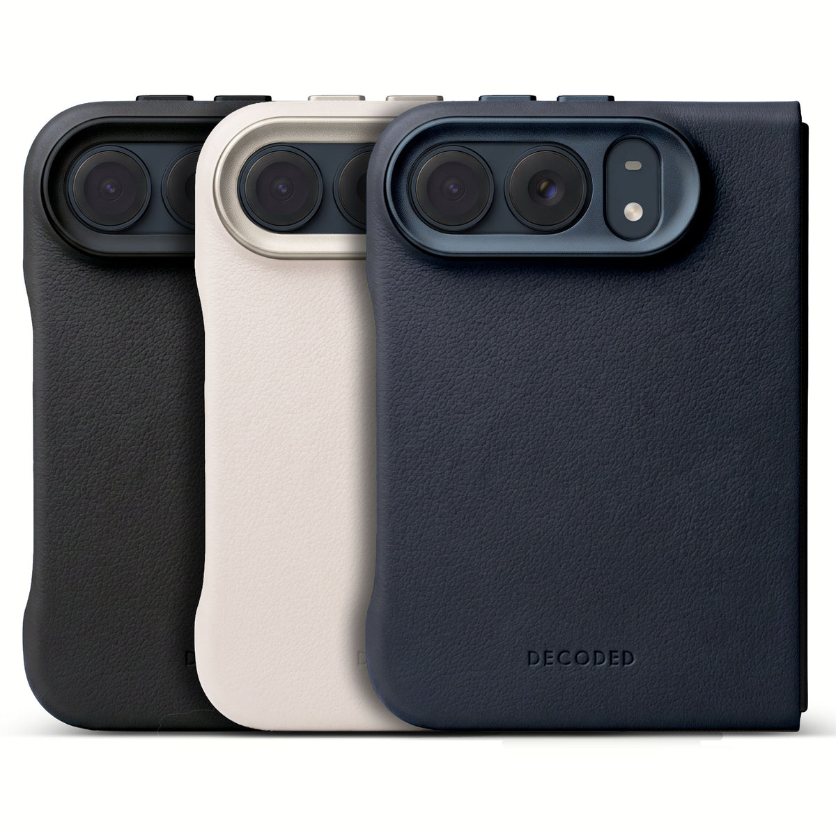 Decoded Leather Back Cover for iPhone Duo - Black