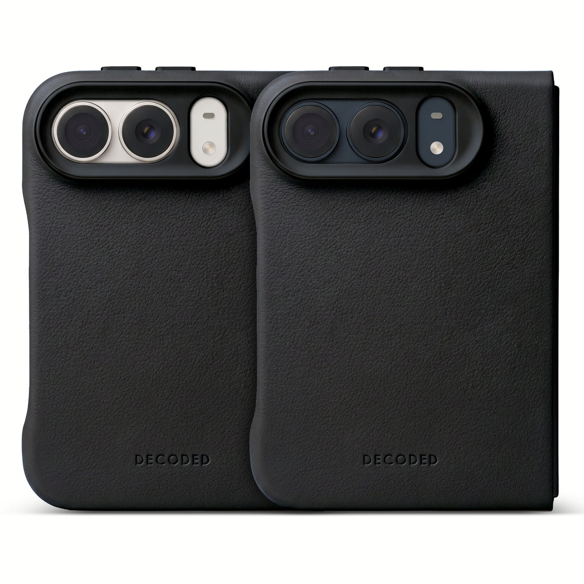 Decoded Leather Back Cover for iPhone Duo - Black