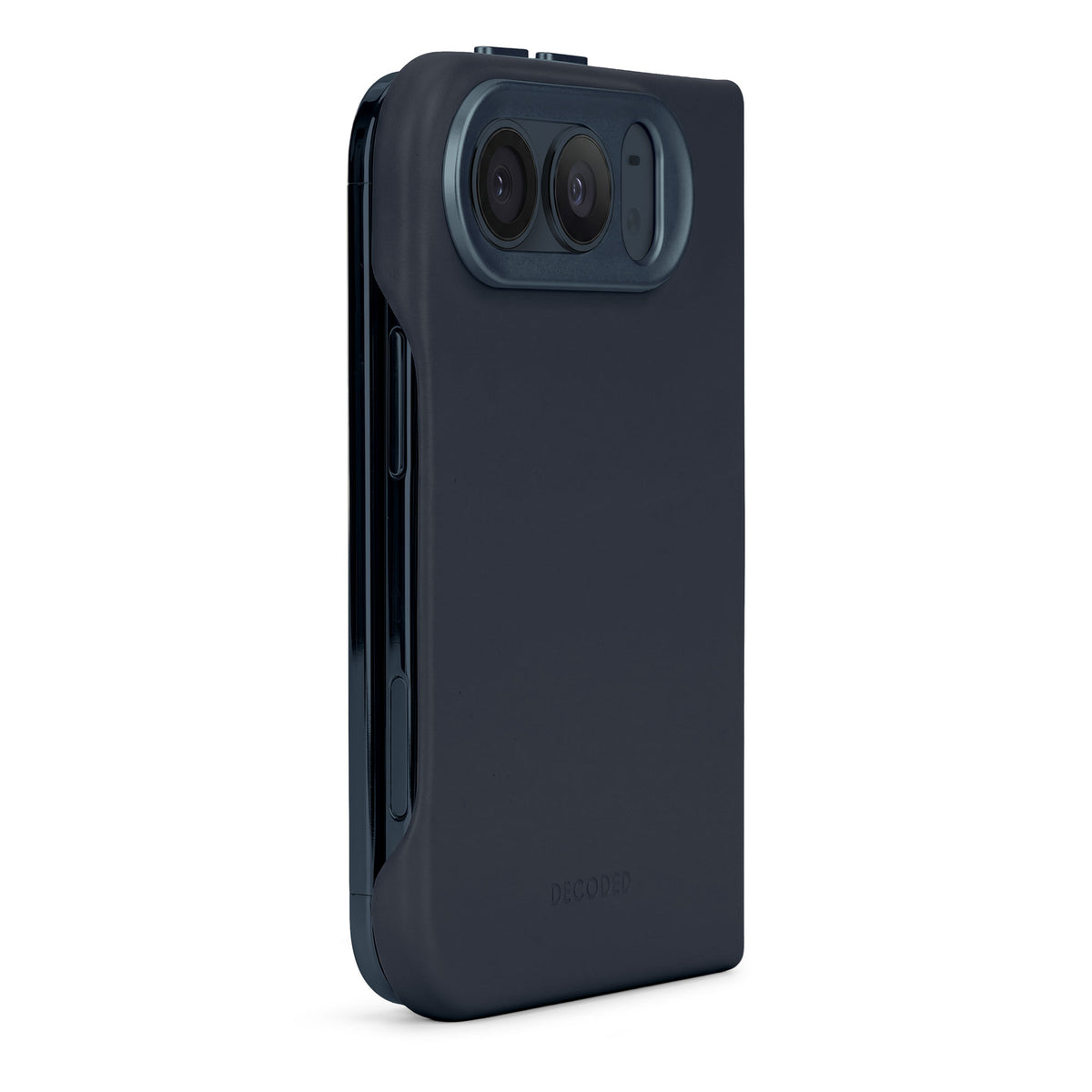 Decoded Leather Back Cover for iPhone Duo - Navy