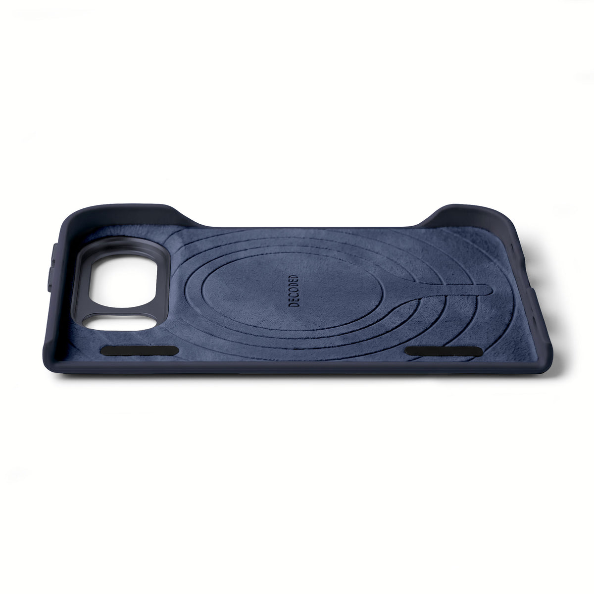 Decoded Leather Back Cover for iPhone Duo - Navy