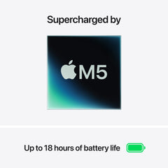 CTO MacBook Air 13-tum Silver M5 10-Core CPU/10-Core GPU/16GB RAM/4TB SSD